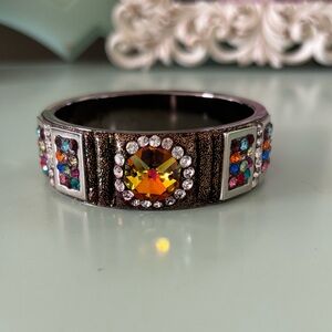 Art deco bracelet- vintage Indian art deco bangle (multi colored)
